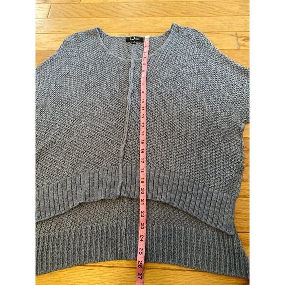 Lulu's women's dusty blue crochet knit oversized relaxed casual sweater sz small - Picture 7 of 10